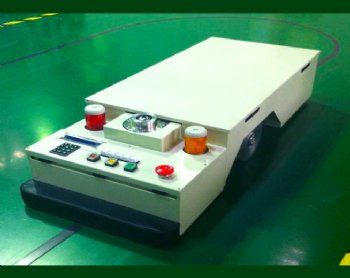 AGV無人搬運車適用於自動倉儲, 磁導引簡易型無人搬運